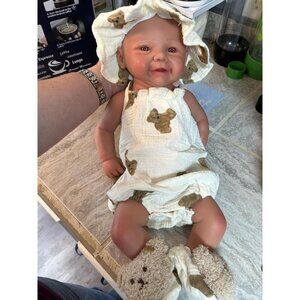 🆕16.9in Full Silicone Reborn wheaten  Baby Girl Dolls Lifelike Weighted Doll